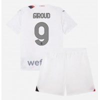 AC Milan Olivier Giroud #9 Bortaställ Barn 2023-24 Korta ärmar (+ Korta byxor)